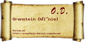 Orenstein Dániel névjegykártya